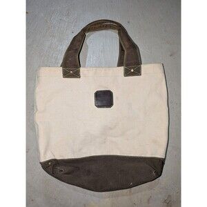 Tequila Patron Canvas Tote Bag Beige Brown w/ Green Lining 15" X 12" Promo Bag